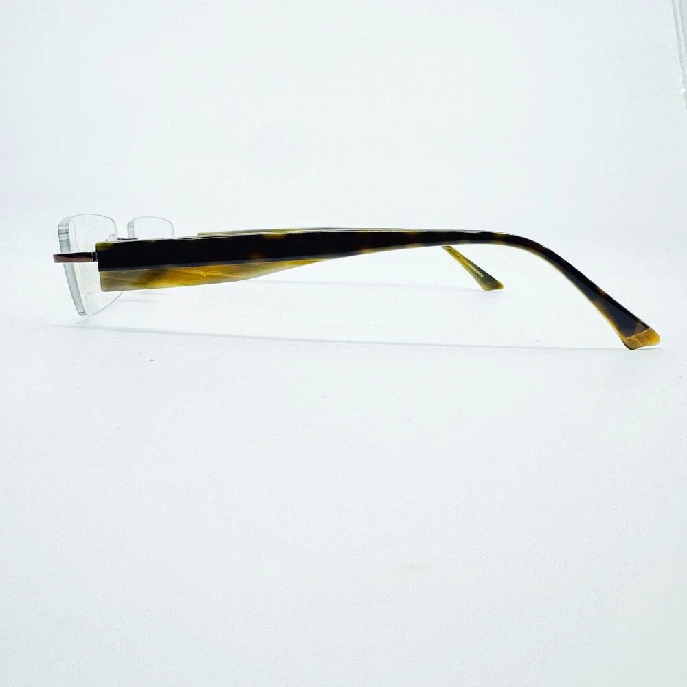 Marchon Airlock 2 Eyeglasses Mens Brown Rimless AL800/50 011 51-18-140